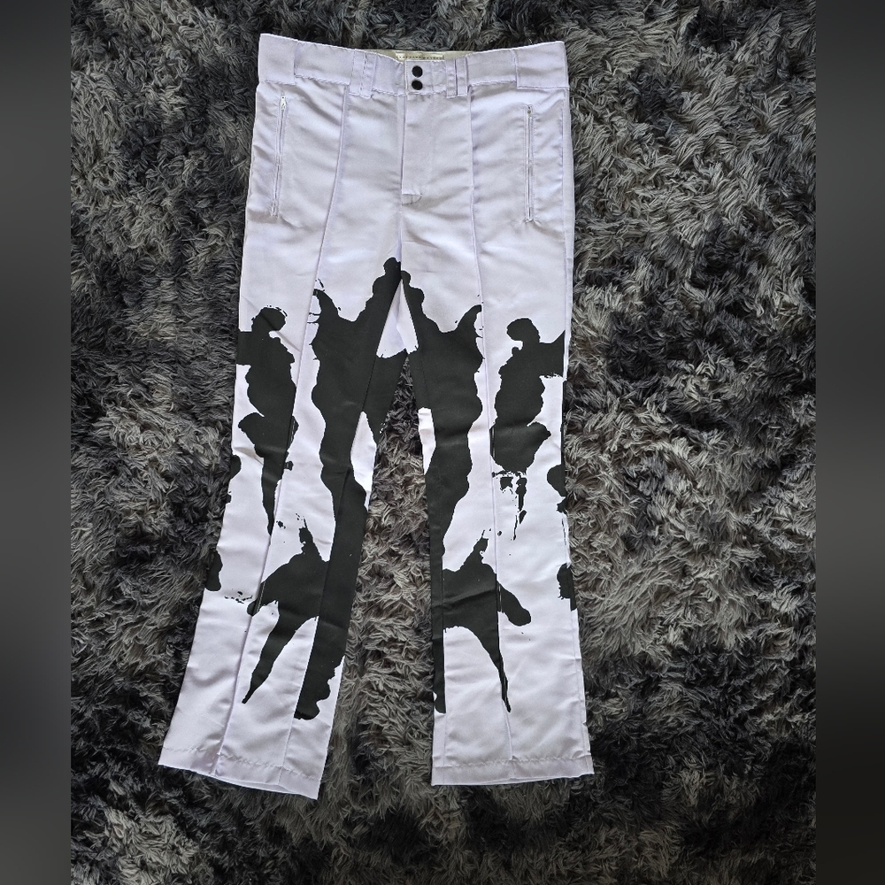 Youths In Balaclava Rorschach Print Pants